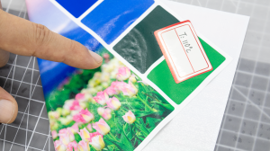 Print Guide 40 Oil bleed behavior at various bake temperatures tested in DTF Ink Lab #06 by YIQIA DIGITAL.