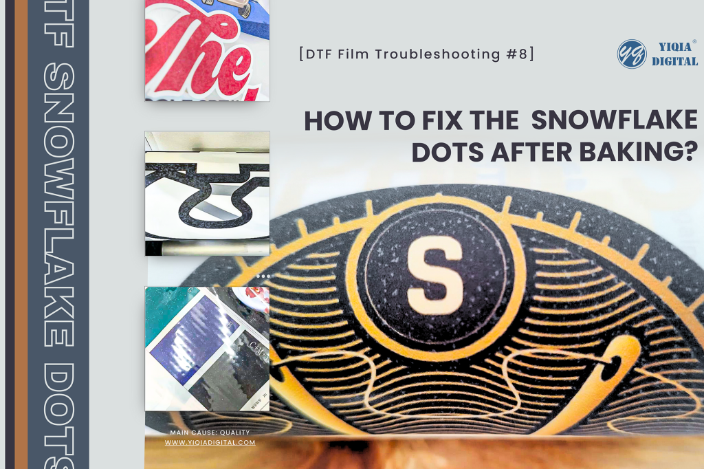 Defecto de impresión DTF con puntos blancos en áreas de color sólido